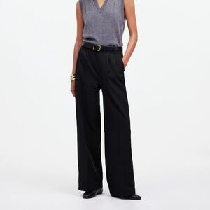 Madewell Petite Harlow Wide-leg pant in Drapey Twill NWT